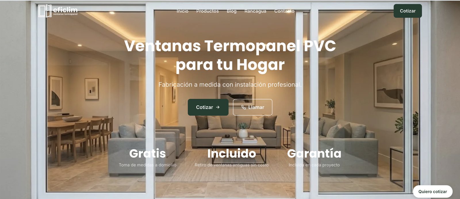 Inicio de la web de Eficlim