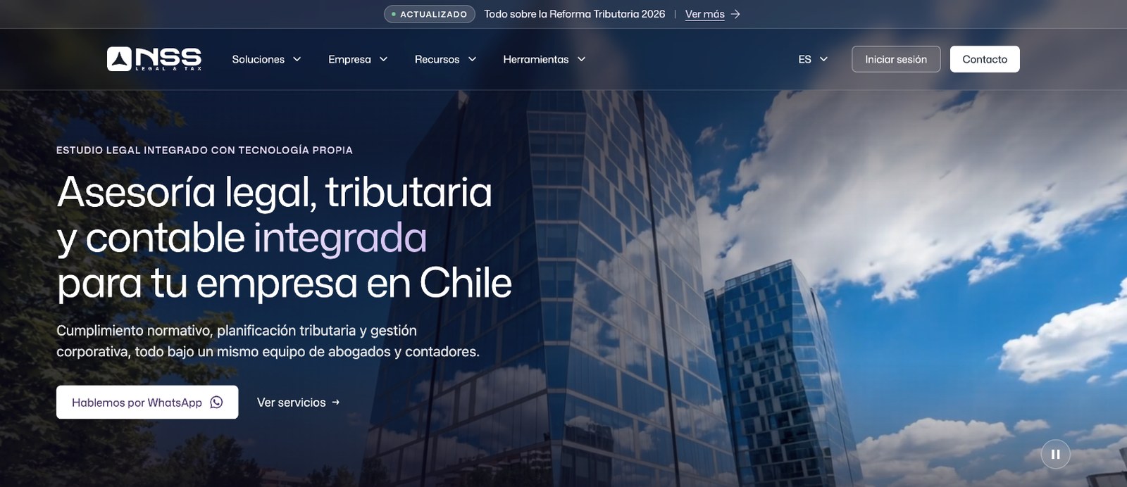 Inicio de la web de NSS Legal & Tax