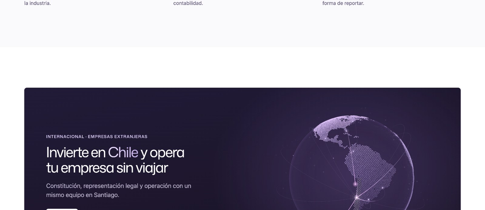 Sección 1 de la web de NSS Legal & Tax