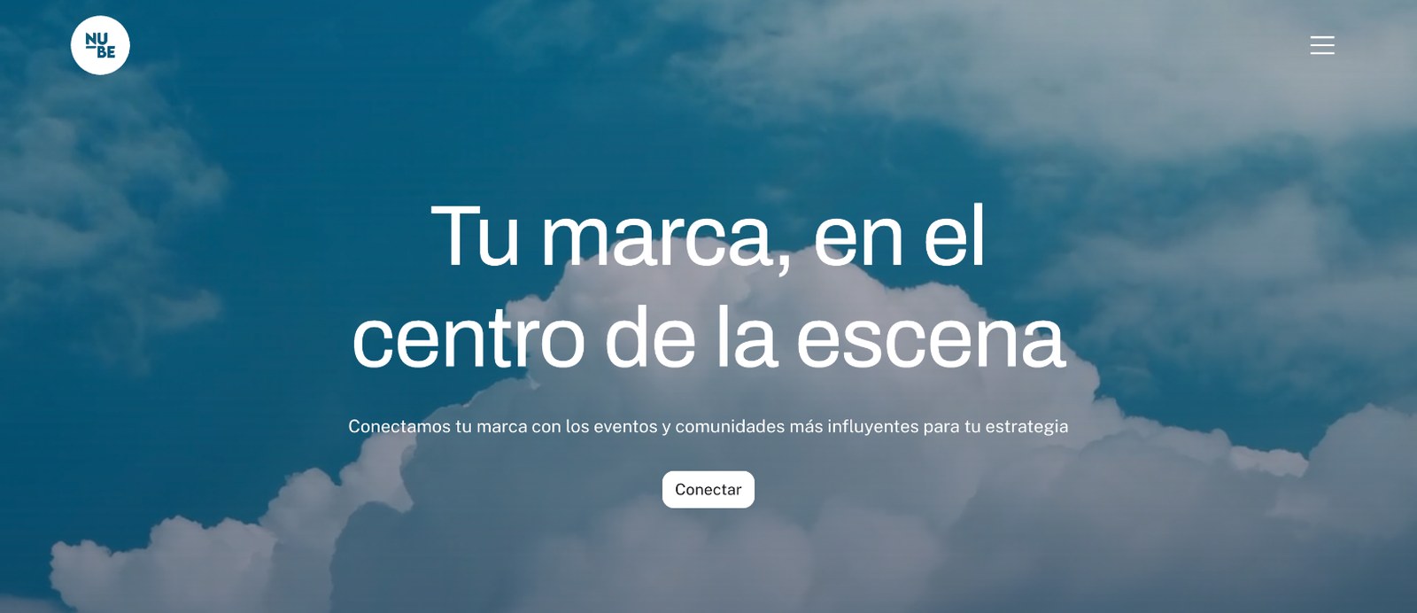 Inicio de la web de Nu-be