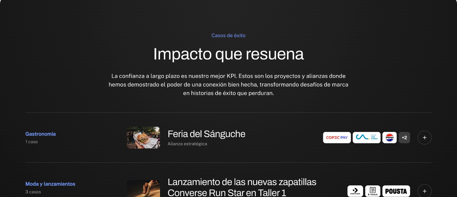 Sección 2 de la web de Nu-be
