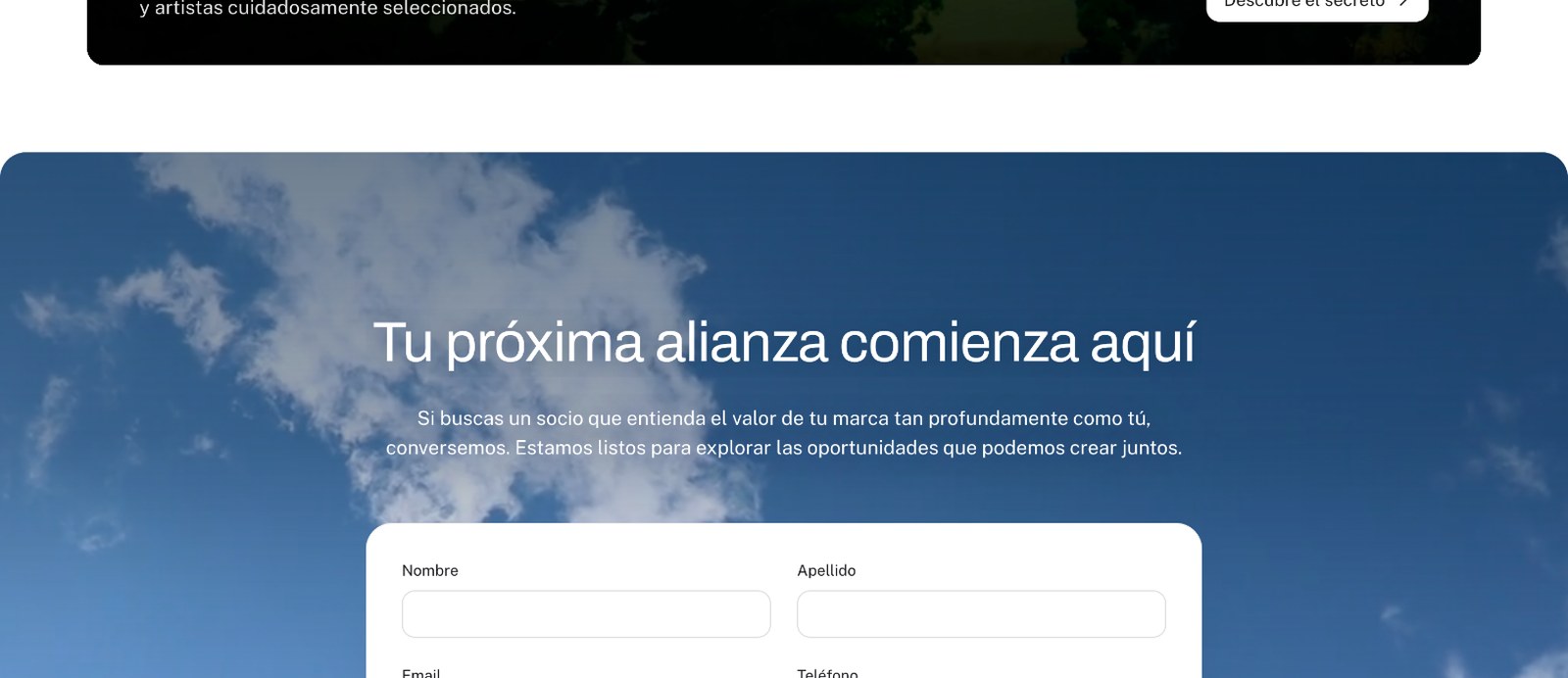 Sección 3 de la web de Nu-be