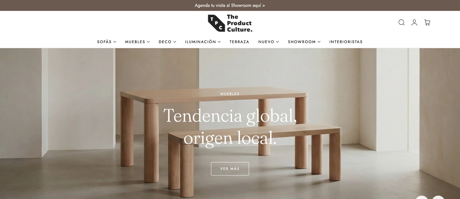 Inicio de la web de The Product Culture