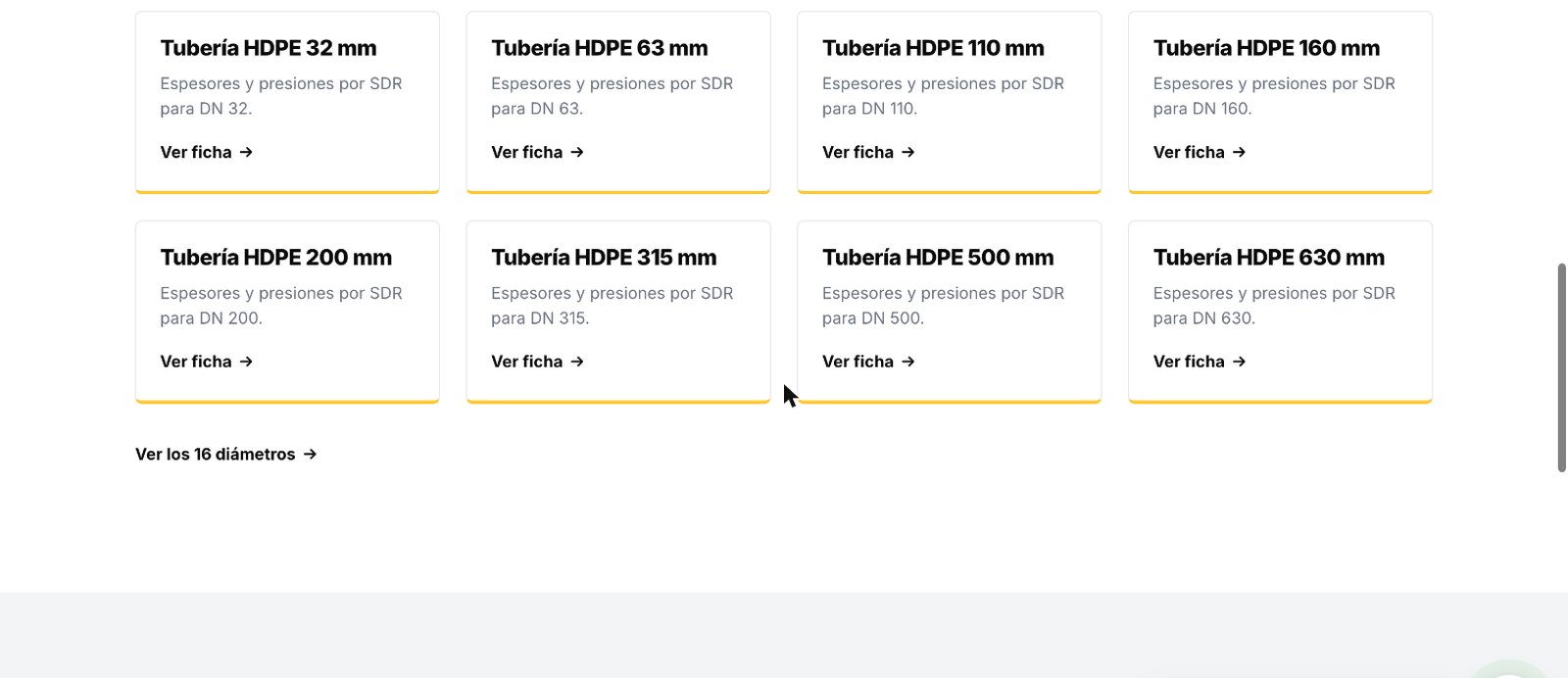 Sección 1 de la web de Tubería HDPE
